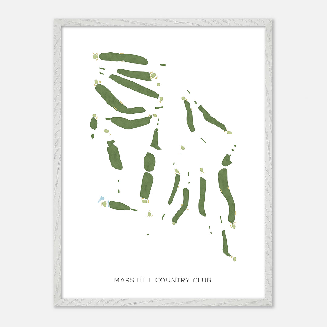 Print of Mars Hill Country Club Modern Map