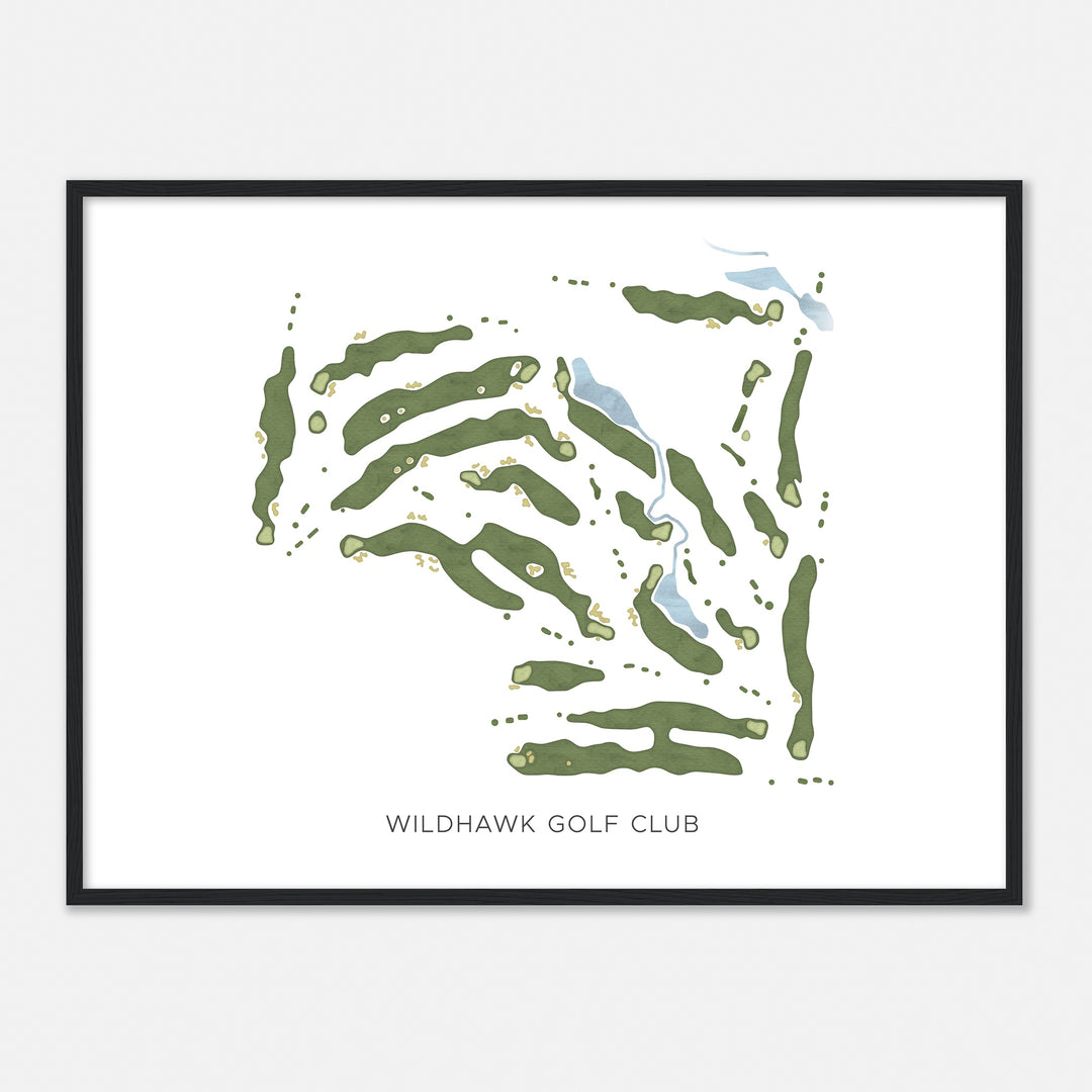 Print of Wildhawk Golf Club Modern Map