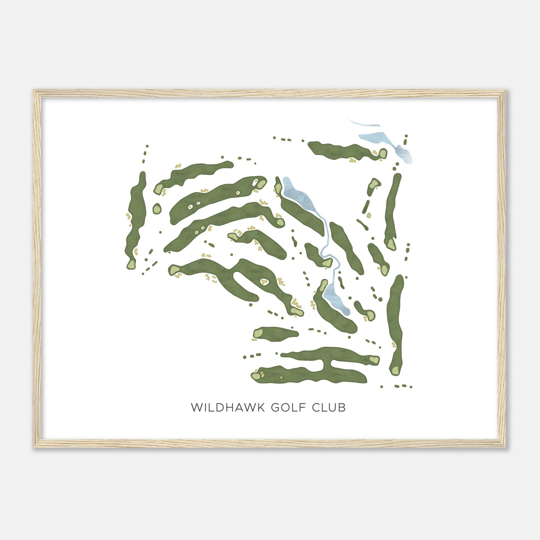 Print of Wildhawk Golf Club Modern Map