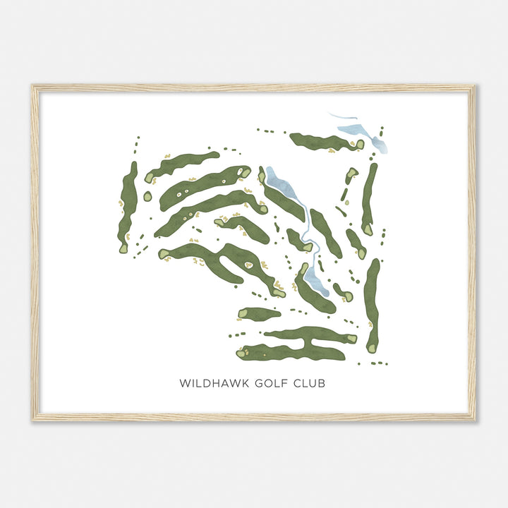 Print of Wildhawk Golf Club Modern Map