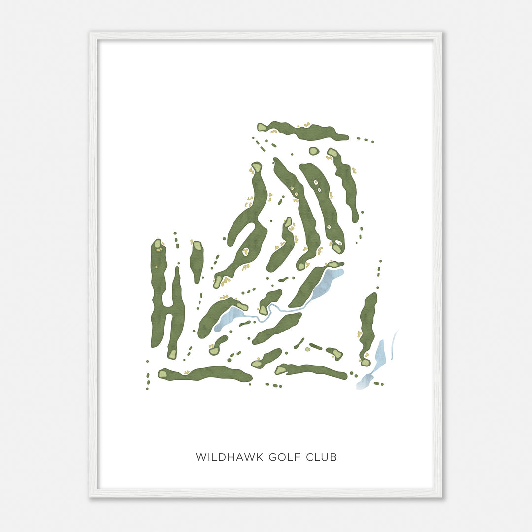 Print of Wildhawk Golf Club Modern Map