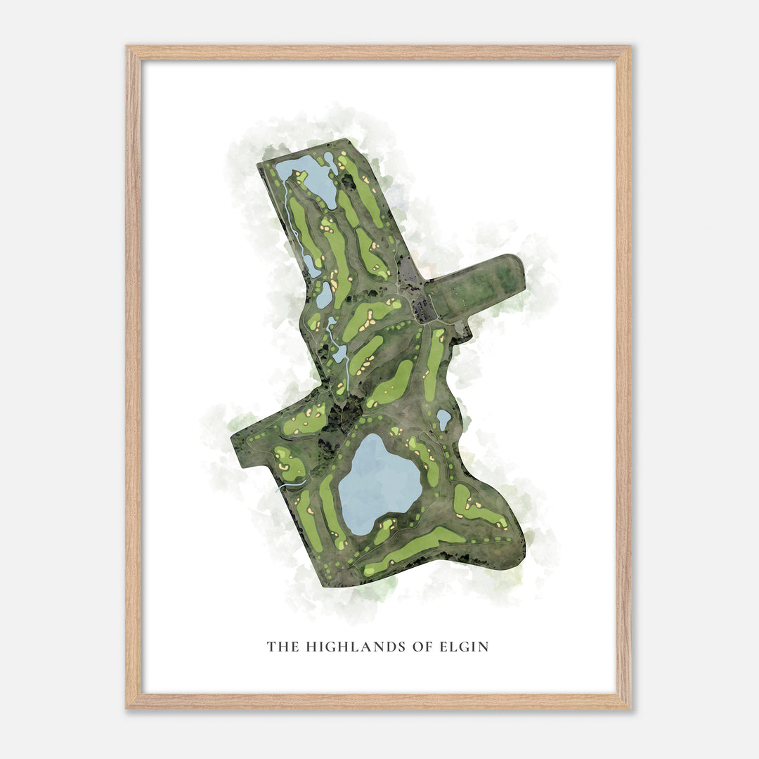 Print of The Highlands Of Elgin Classic Map