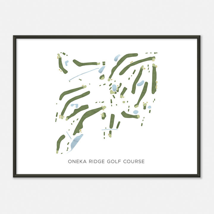 Print of Oneka Ridge Golf Course Modern Map