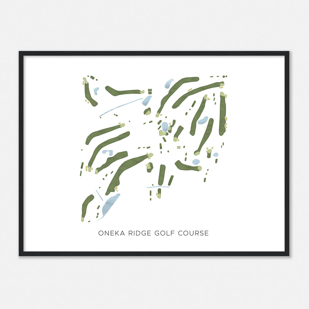 Print of Oneka Ridge Golf Course Modern Map