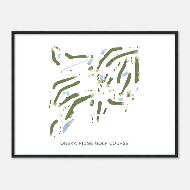 Print of Oneka Ridge Golf Course Modern Map