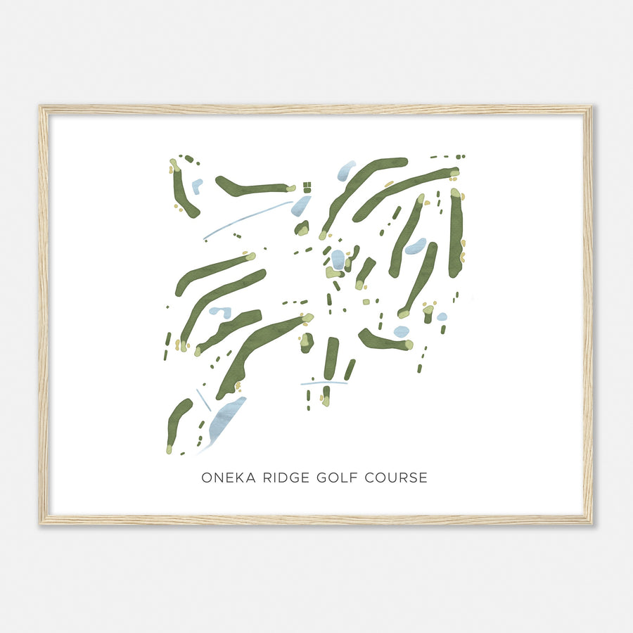 Print of Oneka Ridge Golf Course Modern Map