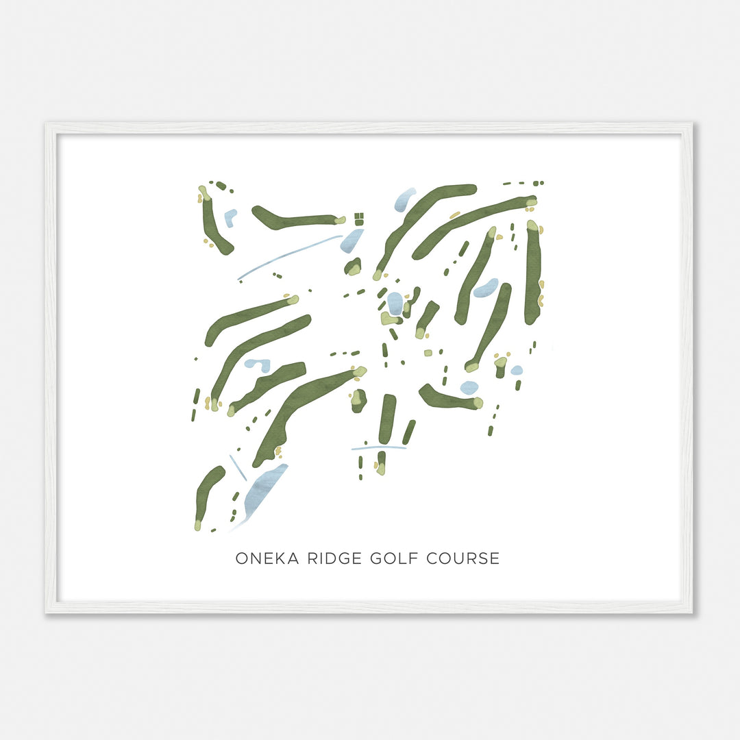 Print of Oneka Ridge Golf Course Modern Map