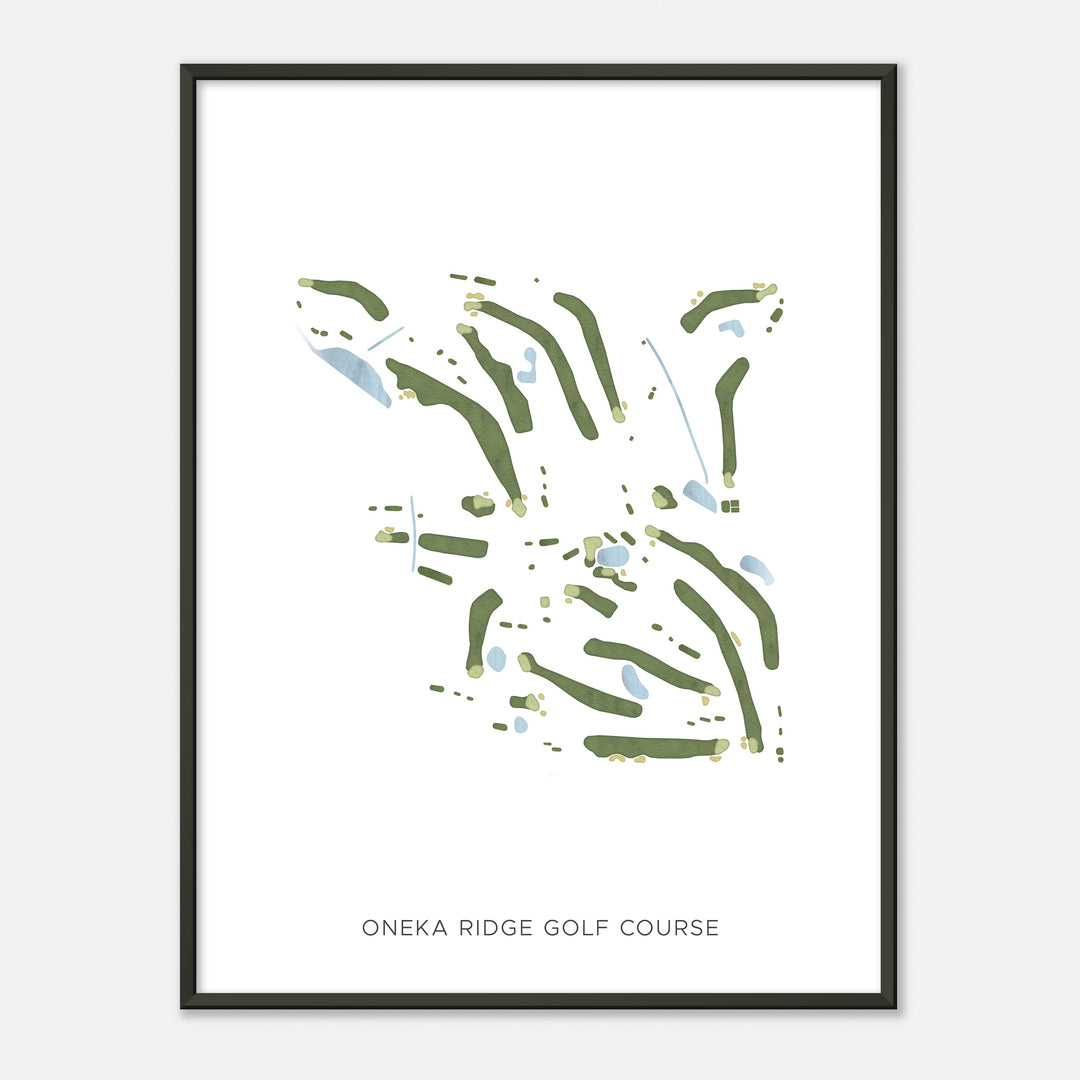 Print of Oneka Ridge Golf Course Modern Map