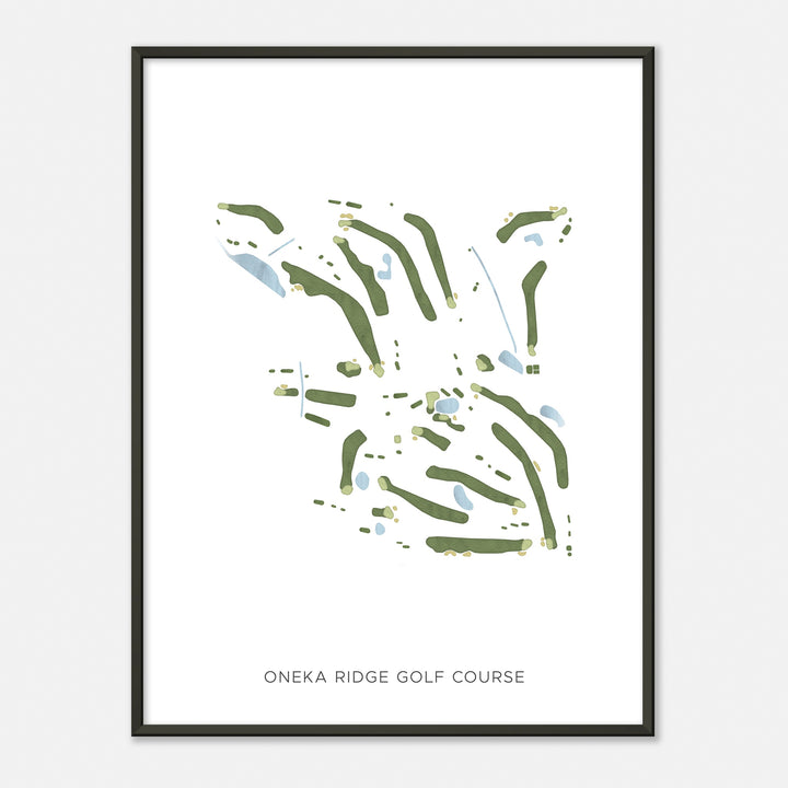 Print of Oneka Ridge Golf Course Modern Map