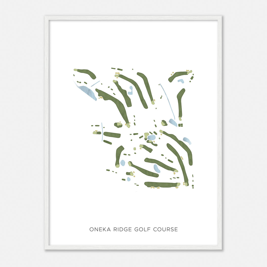 Print of Oneka Ridge Golf Course Modern Map