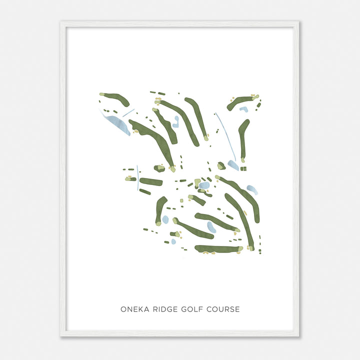 Print of Oneka Ridge Golf Course Modern Map