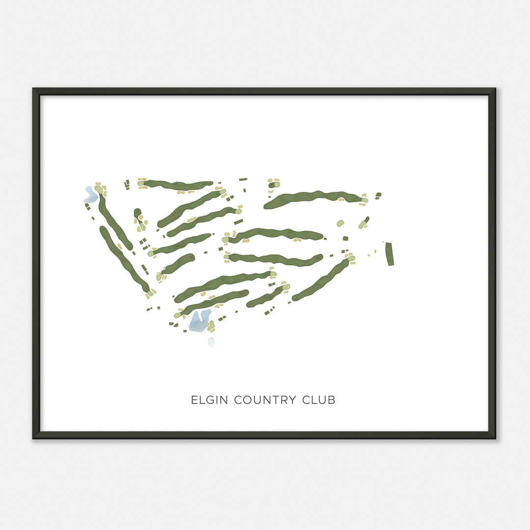 Print of Elgin Country Club Modern Map