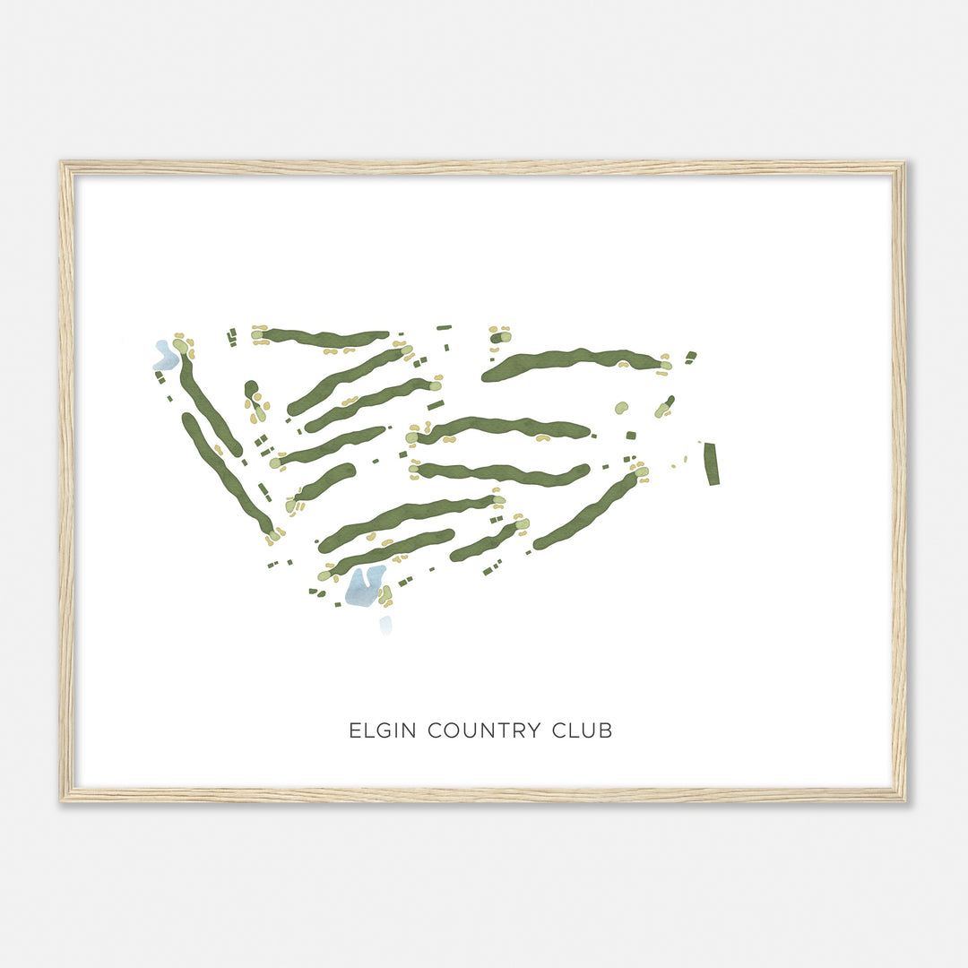 Print of Elgin Country Club Modern Map