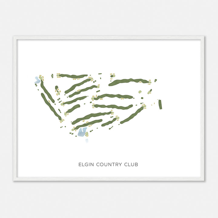 Print of Elgin Country Club Modern Map