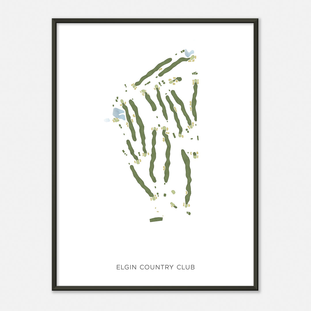 Print of Elgin Country Club Modern Map