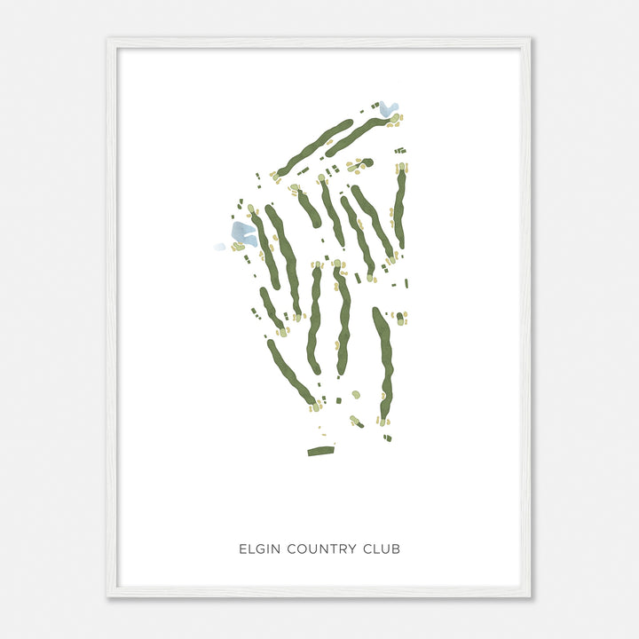 Print of Elgin Country Club Modern Map