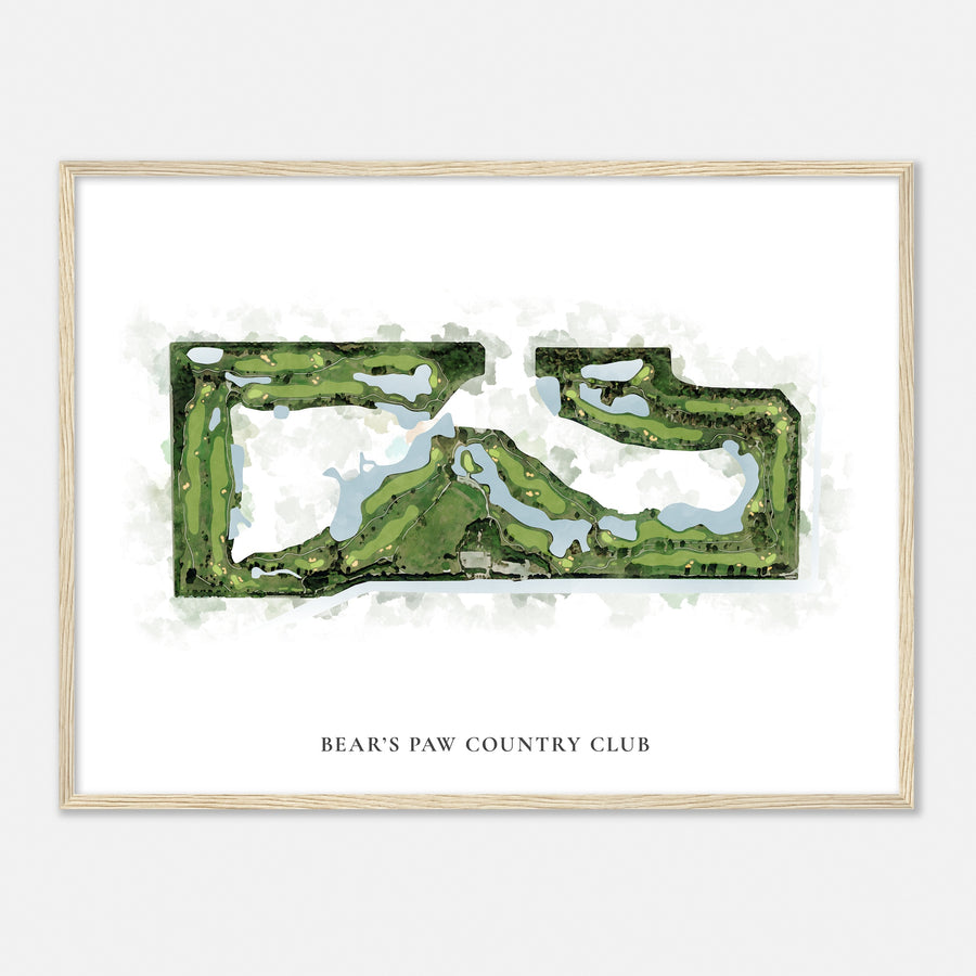 Print of Bear'S Paw Country Club Classic Map