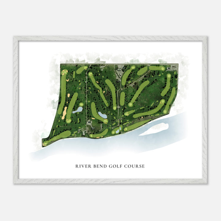 Print of River Bend Golf Course Classic Map