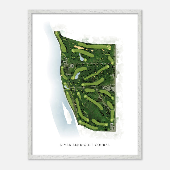 Print of River Bend Golf Course Classic Map