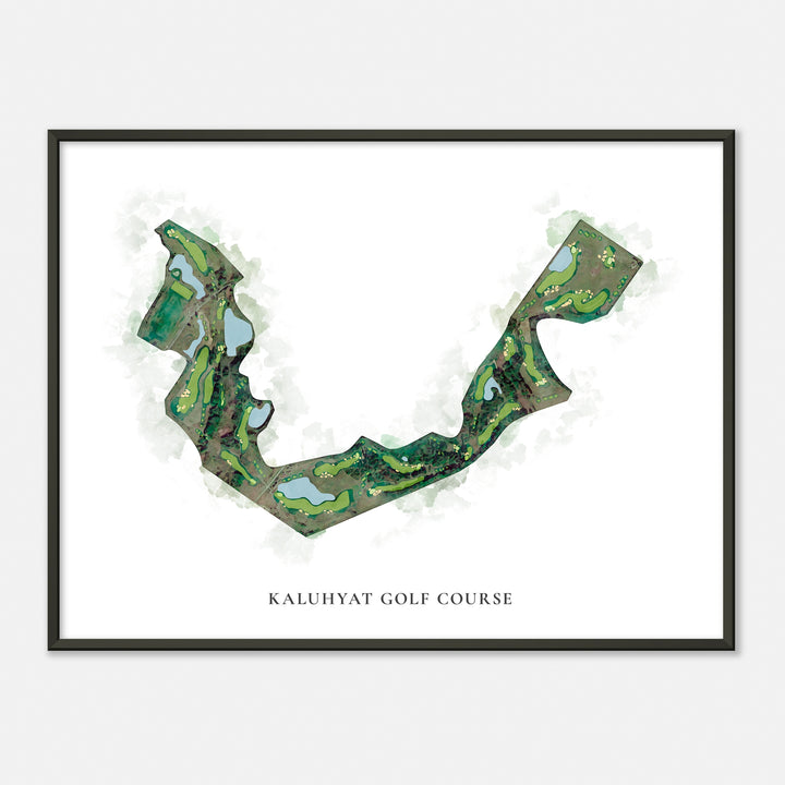 Print of Kaluhyat Golf Course Classic Map