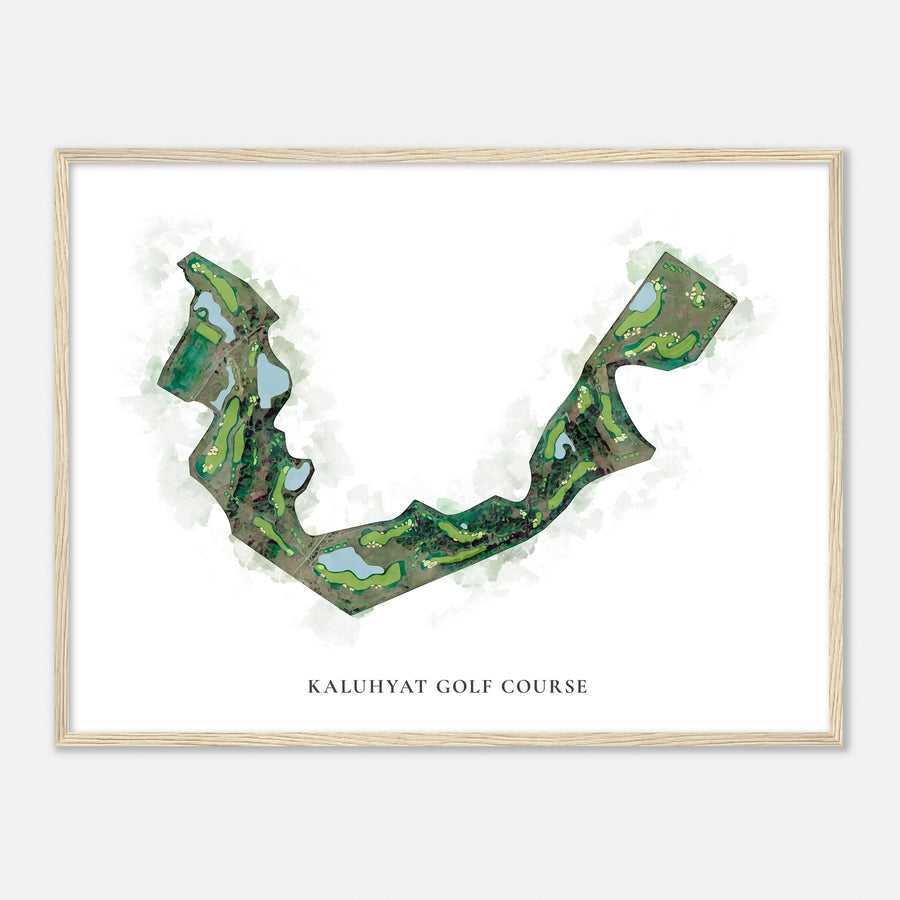 Print of Kaluhyat Golf Course Classic Map