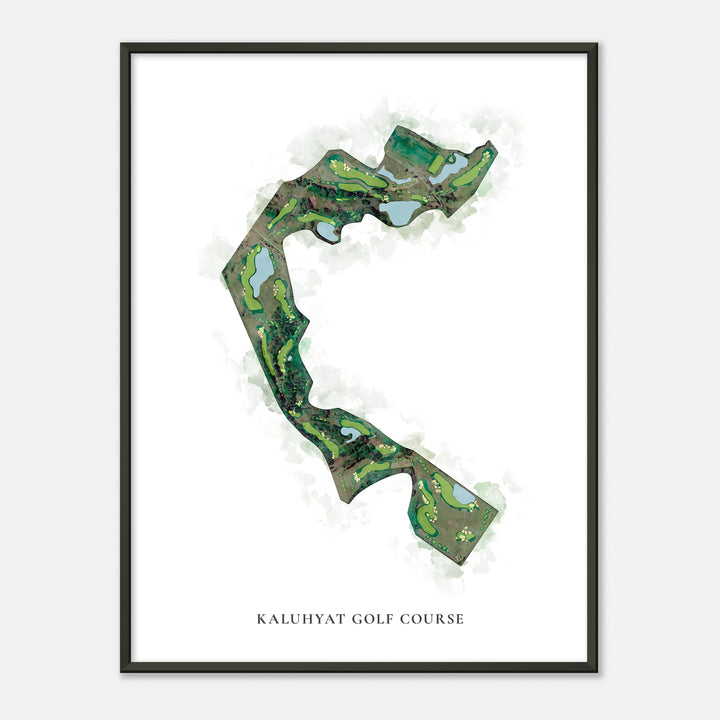 Print of Kaluhyat Golf Course Classic Map
