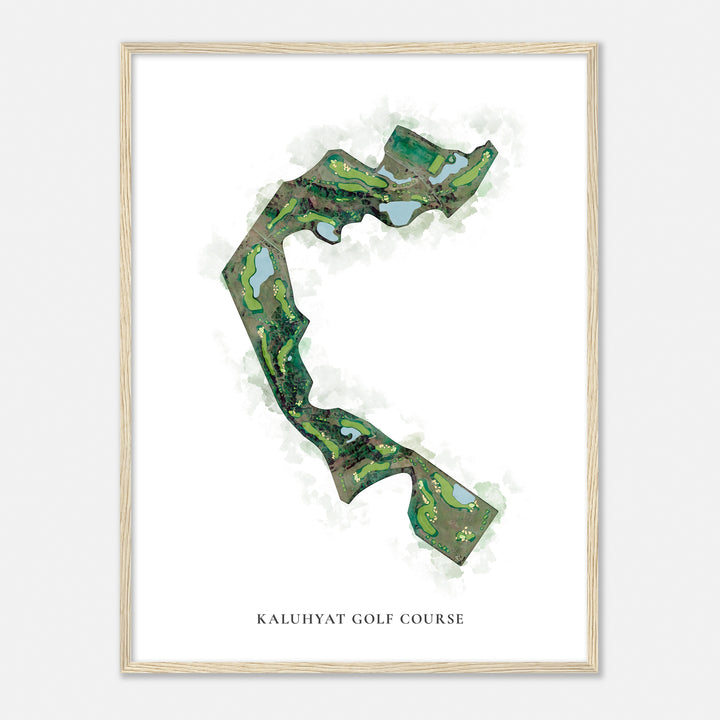 Print of Kaluhyat Golf Course Classic Map