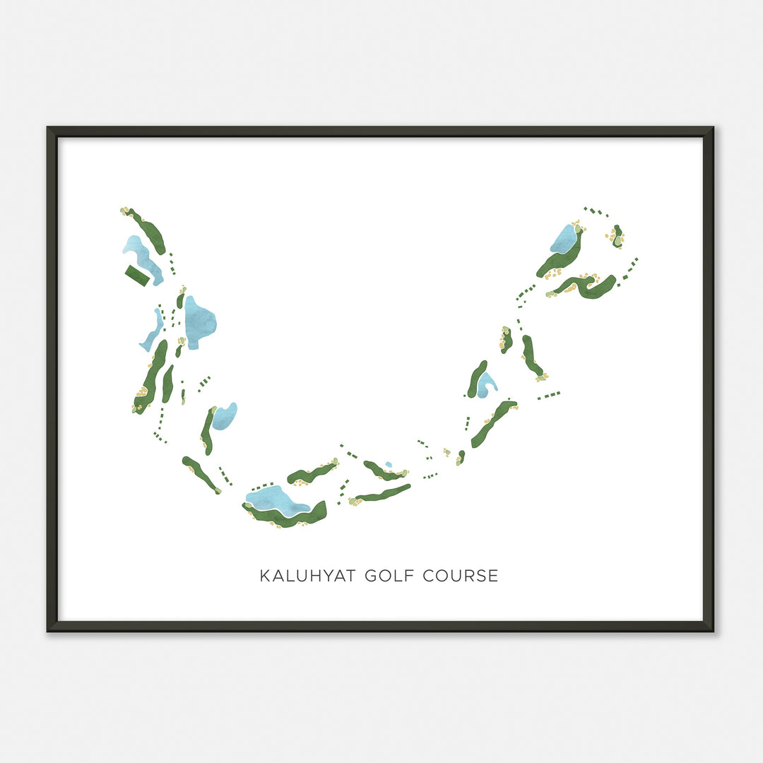 Print of Kaluhyat Golf Course Modern Map