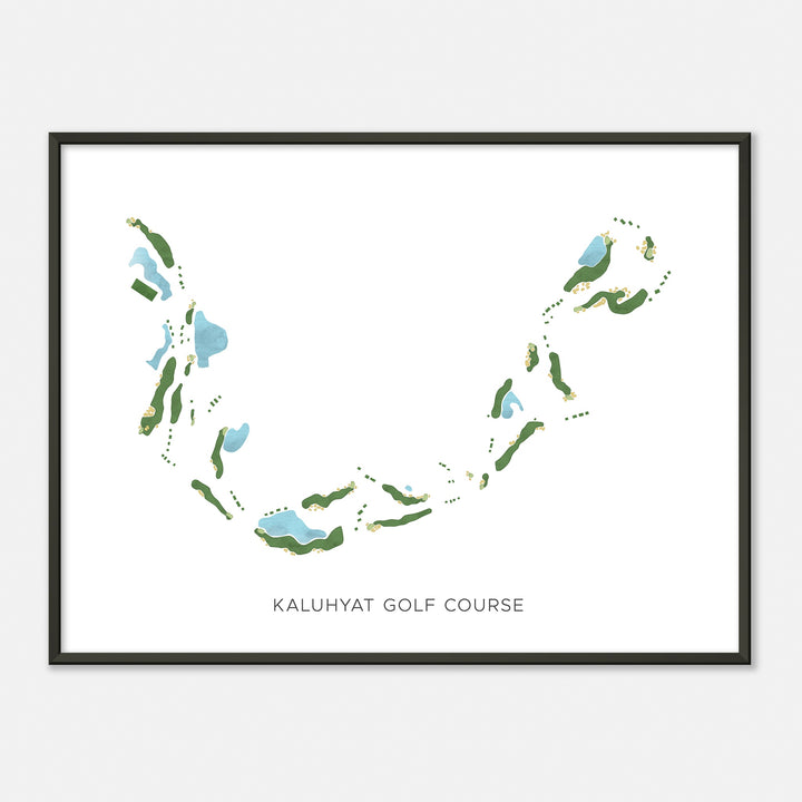 Print of Kaluhyat Golf Course Modern Map
