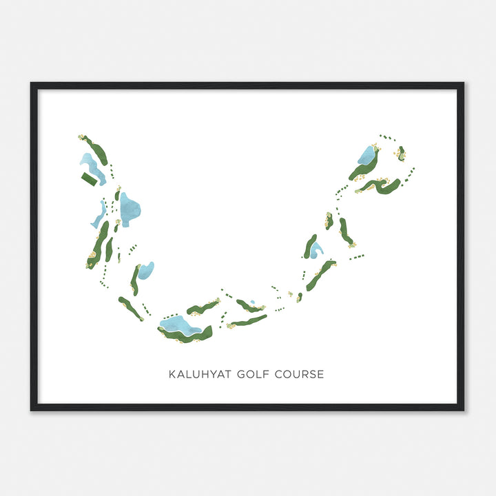 Print of Kaluhyat Golf Course Modern Map