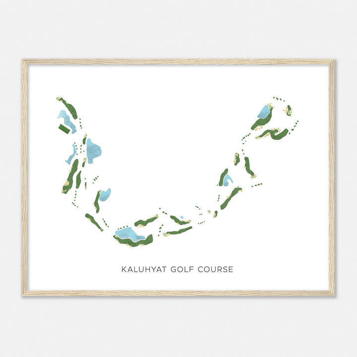 Print of Kaluhyat Golf Course Modern Map