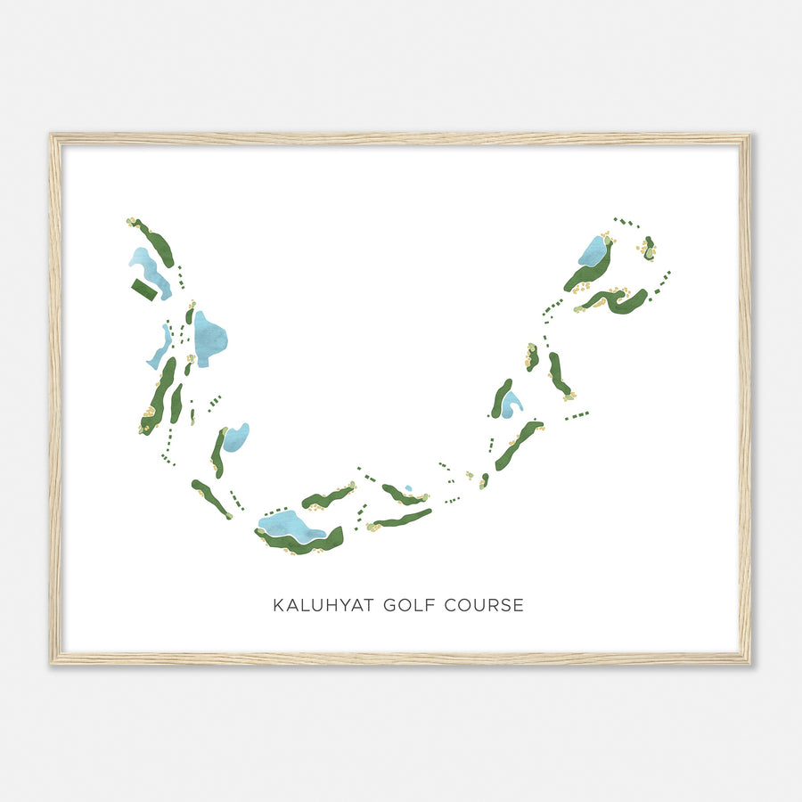 Print of Kaluhyat Golf Course Modern Map