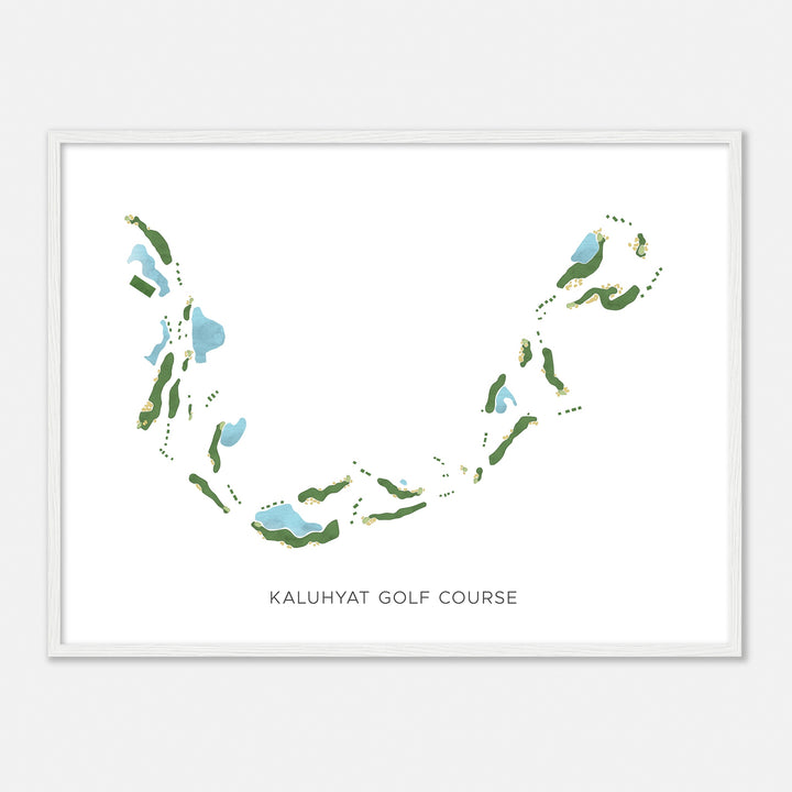 Print of Kaluhyat Golf Course Modern Map