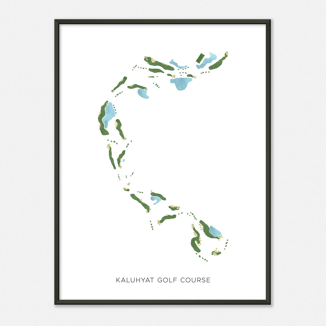 Print of Kaluhyat Golf Course Modern Map