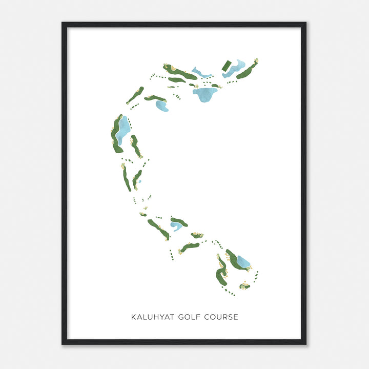 Print of Kaluhyat Golf Course Modern Map