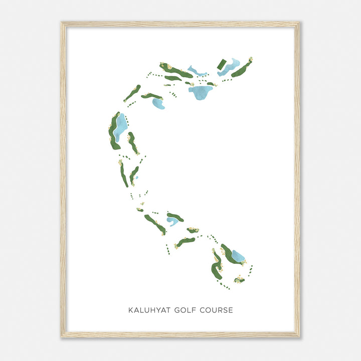 Print of Kaluhyat Golf Course Modern Map