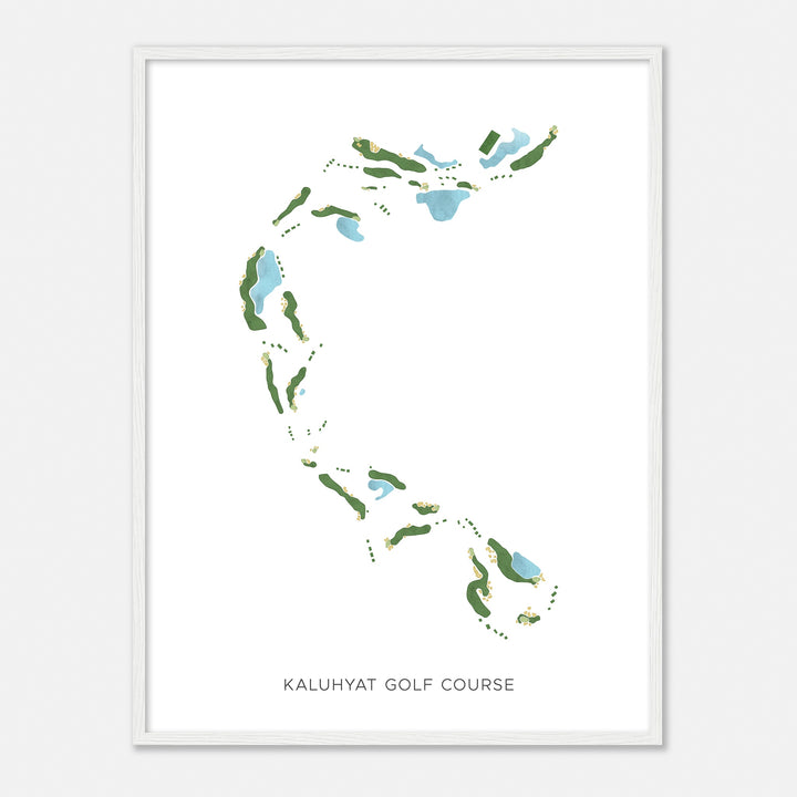 Print of Kaluhyat Golf Course Modern Map