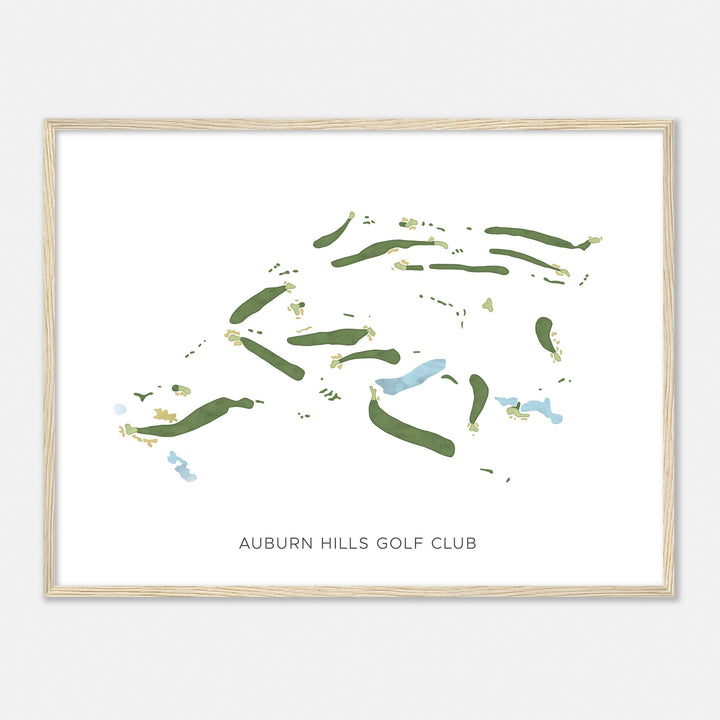 Print of Auburn Hills Golf Club Modern Map