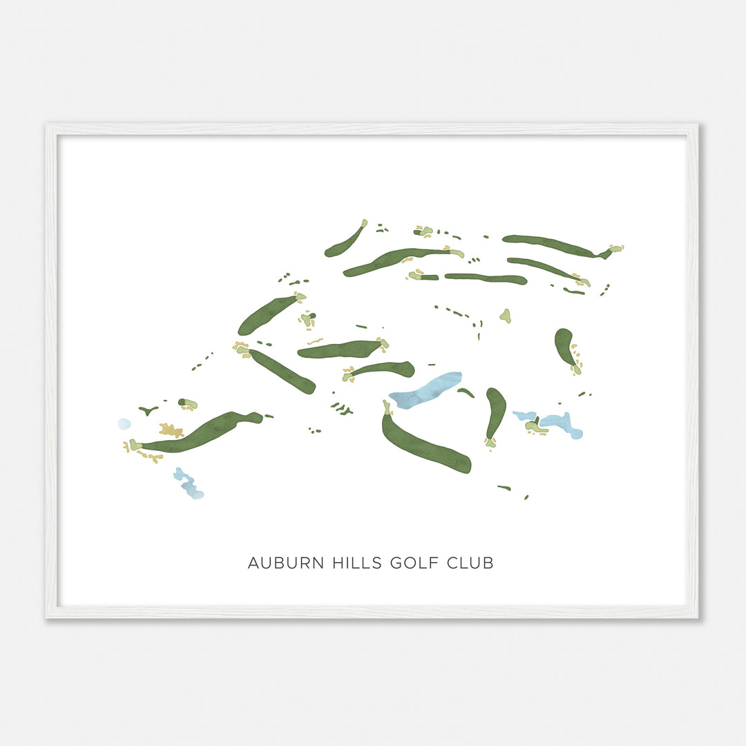 Print of Auburn Hills Golf Club Modern Map