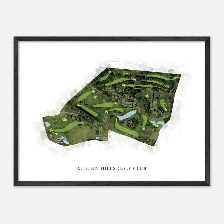 Print of Auburn Hills Golf Club Classic Map