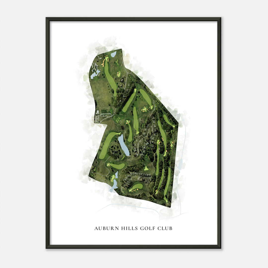 Print of Auburn Hills Golf Club Classic Map