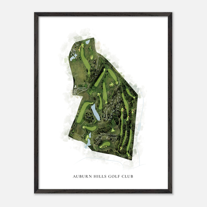 Print of Auburn Hills Golf Club Classic Map