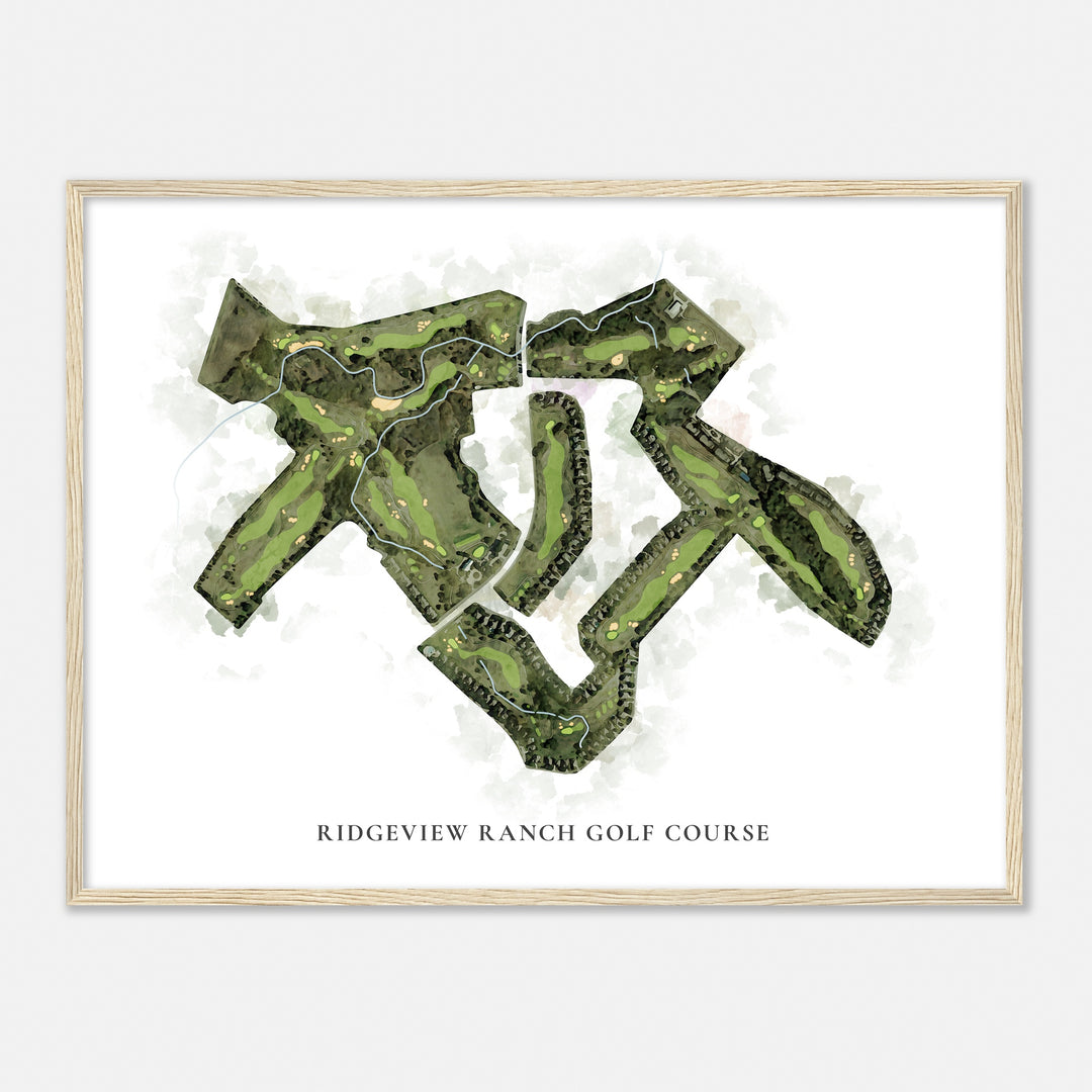 Print of Ridgeview Ranch Golf Course Classic Map