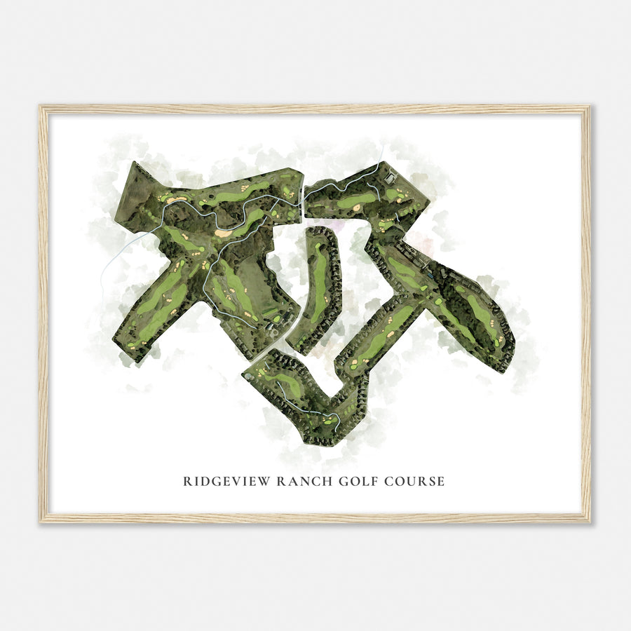 Print of Ridgeview Ranch Golf Course Classic Map