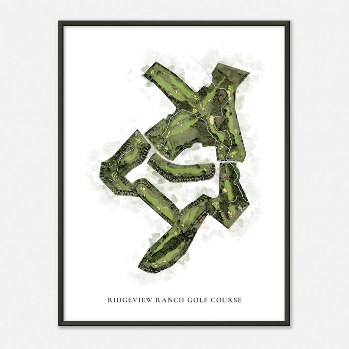 Print of Ridgeview Ranch Golf Course Classic Map