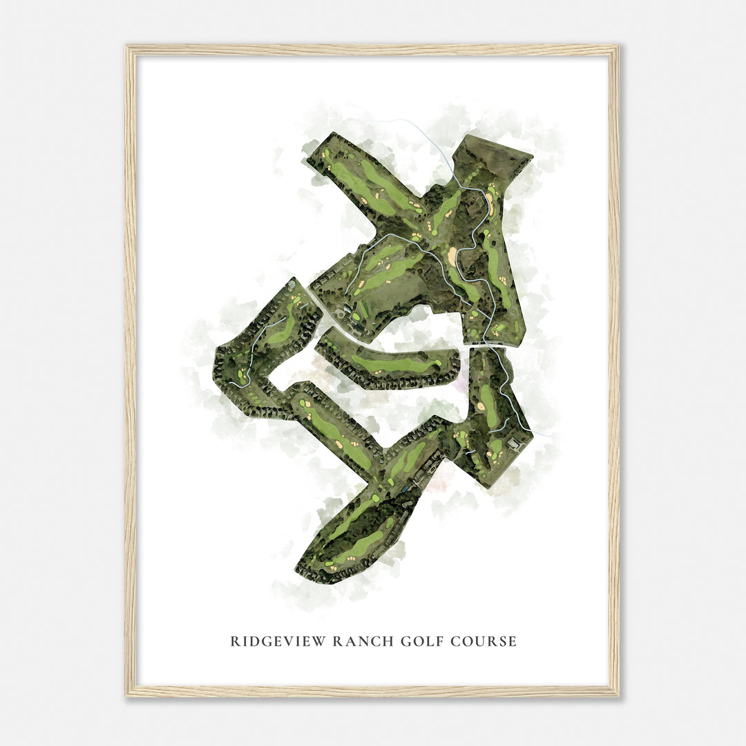 Print of Ridgeview Ranch Golf Course Classic Map