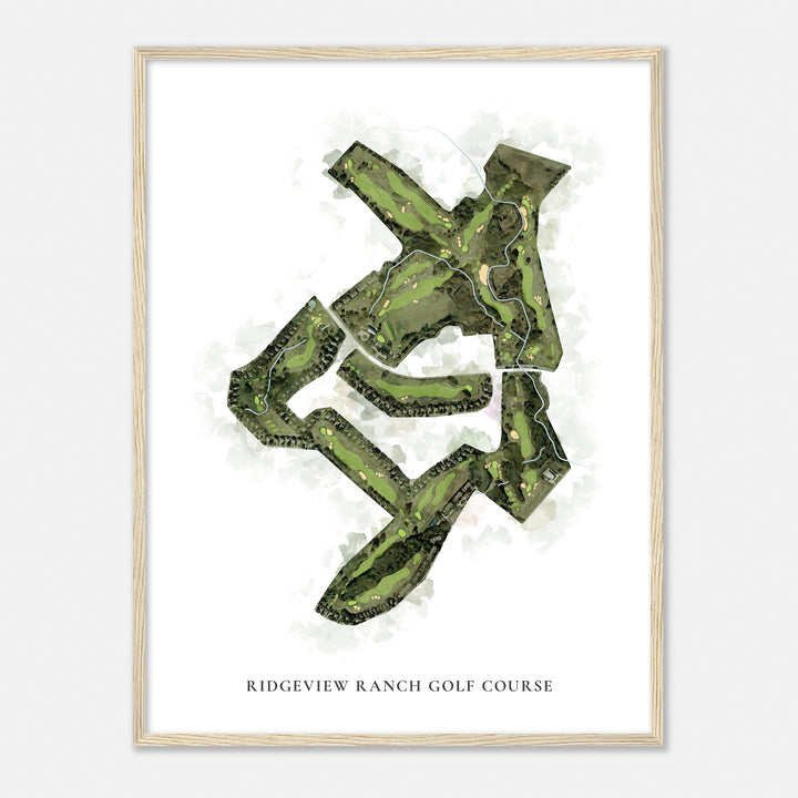 Print of Ridgeview Ranch Golf Course Classic Map