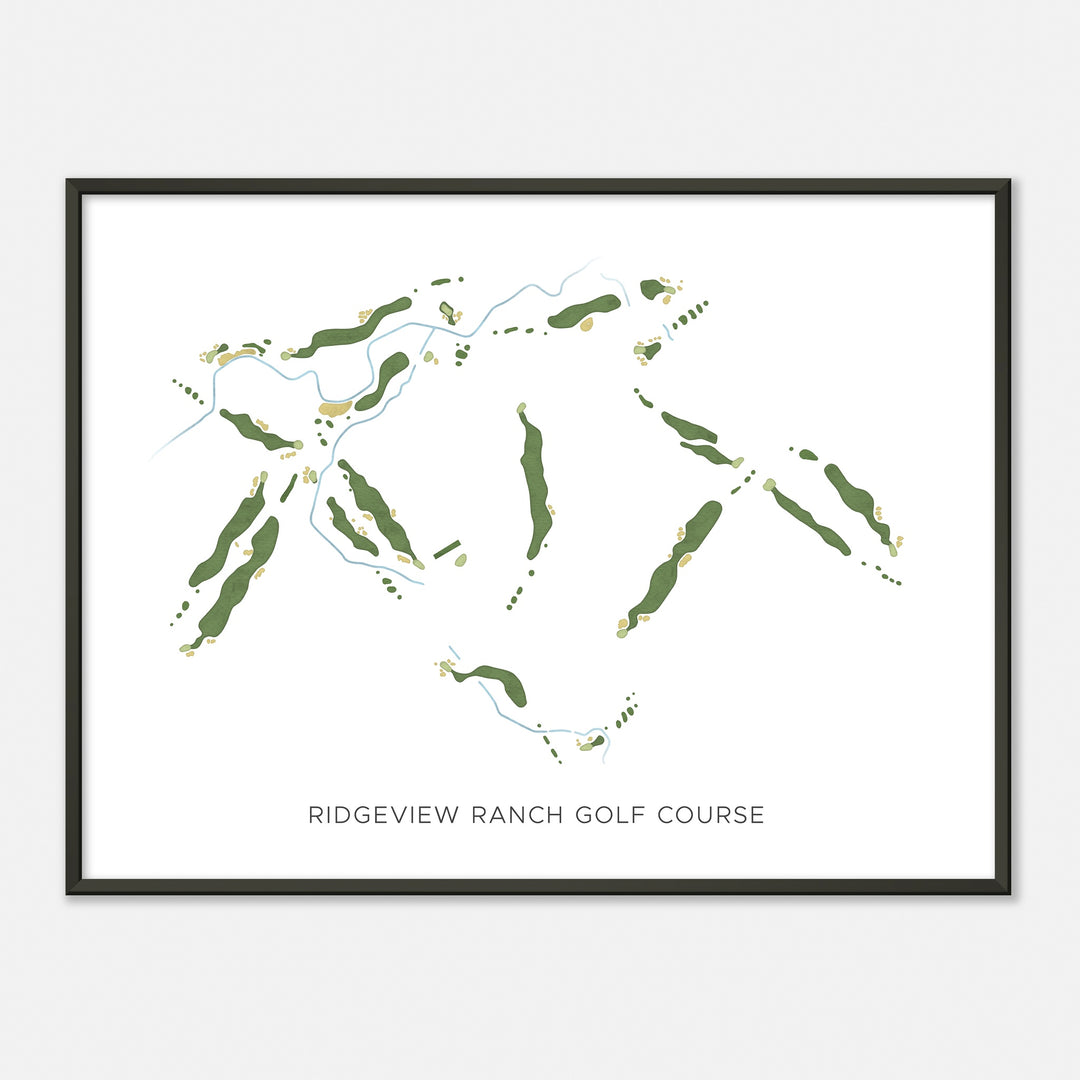 Print of Ridgeview Ranch Golf Course Modern Map