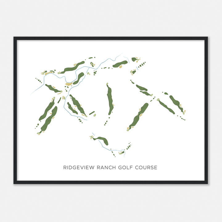Print of Ridgeview Ranch Golf Course Modern Map
