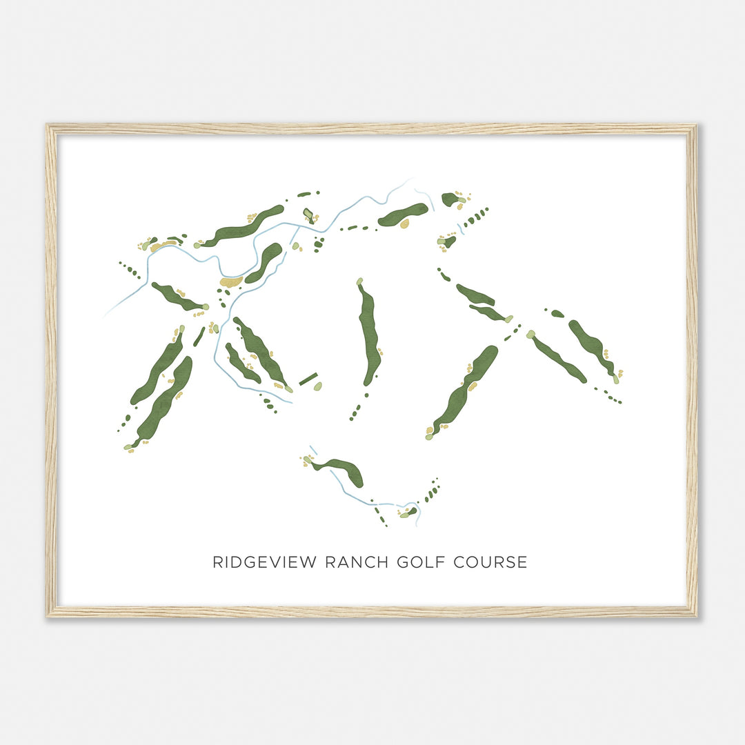 Print of Ridgeview Ranch Golf Course Modern Map